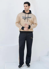 Tan/Black DropShoulders Tracksuit