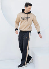 Tan/Black DropShoulders Tracksuit