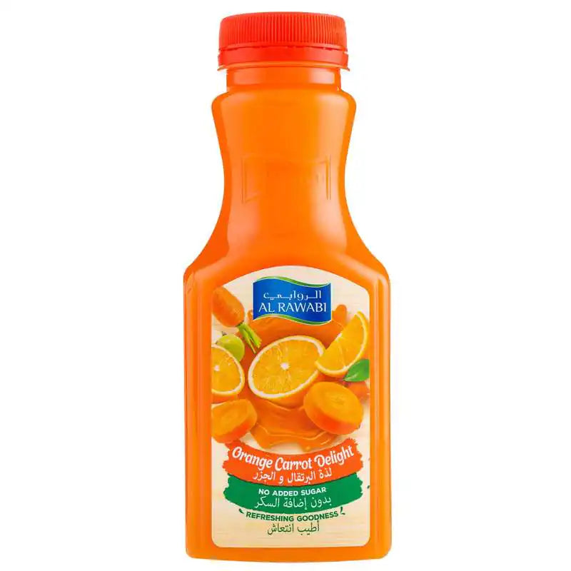 Al Rawabi Orange Carrot Delight Juice No Added Sugar 350ml