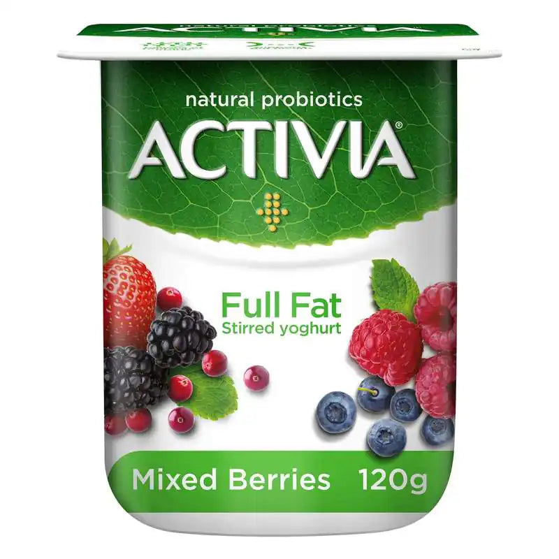 Activia Stirred Yoghurt Full Fat Mixed Berries 120g