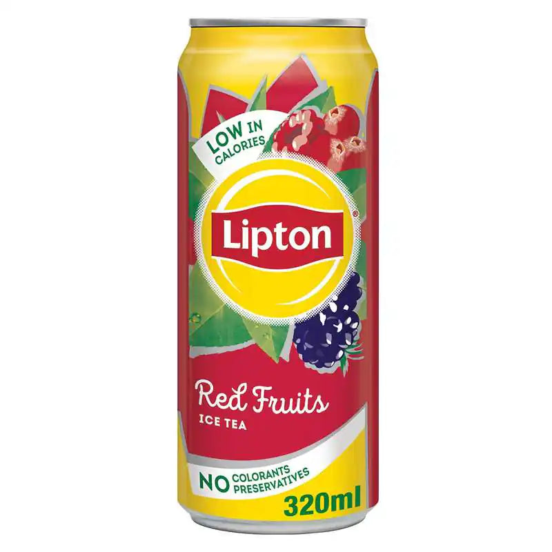 Lipton Red Fruits Ice Tea, Non-Carbonated Low Calories Refreshing Drink,320ml