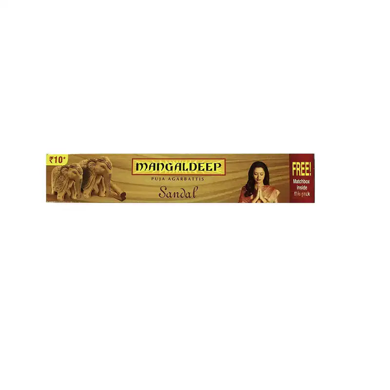 Mangaldeep Sandal Agarbattis 15 sticks (Pack of 5)
