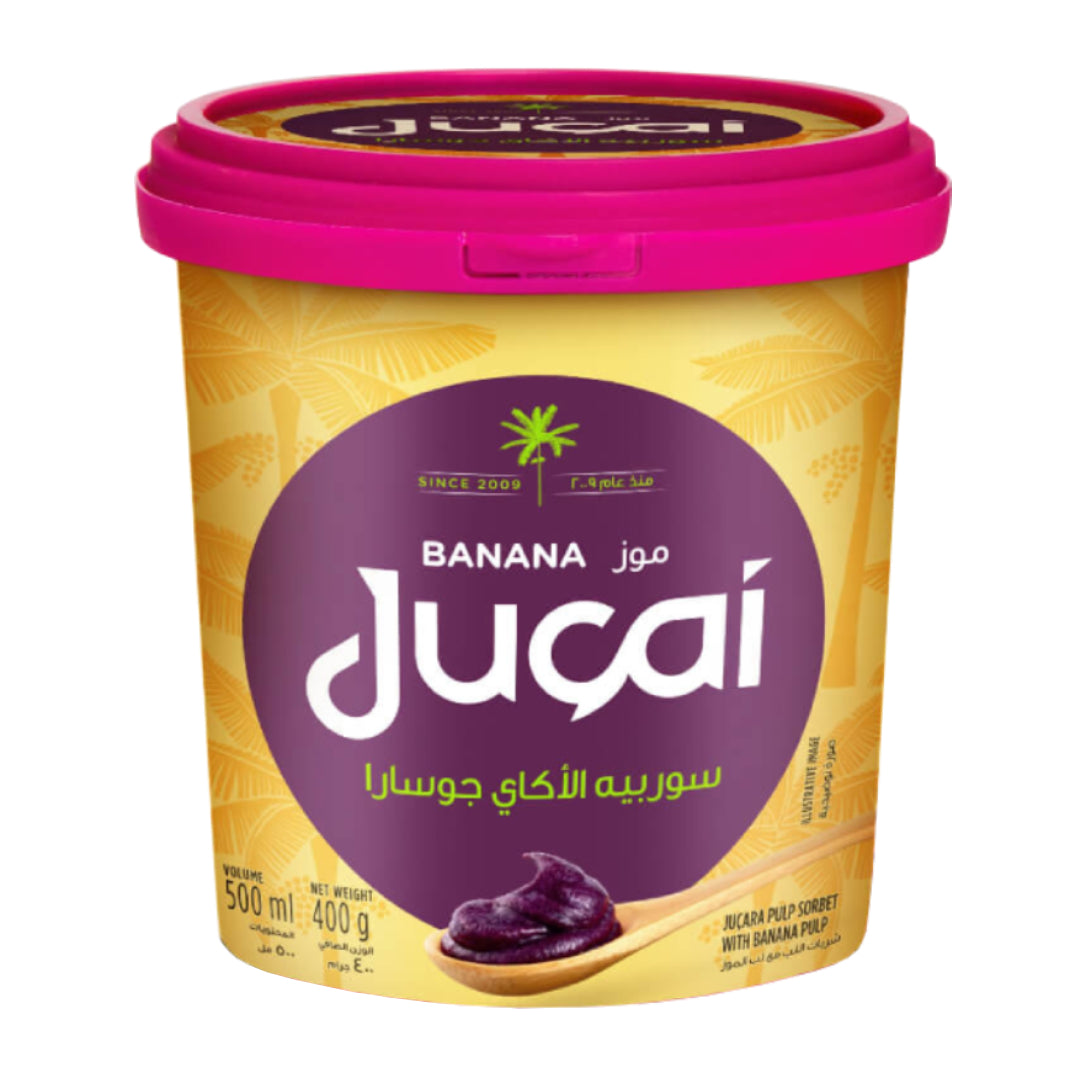JUCAI Acai Sorbet Banana - 500ml (Pack of 2)