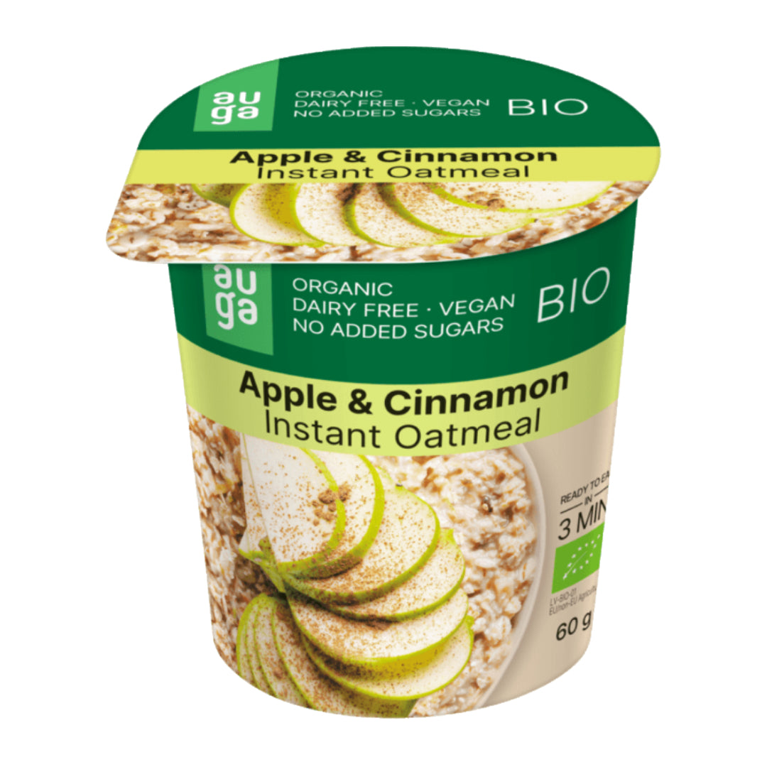 AUGA Instant Oats Apple & Cinnamon - 60g (Pack of 3)