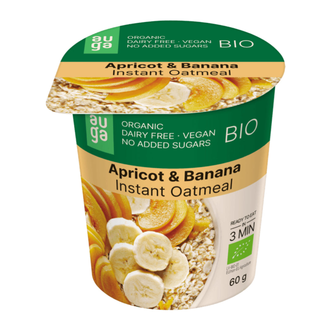 AUGA Instant Oats Apricot and Banana - 60g (Pack of 3)