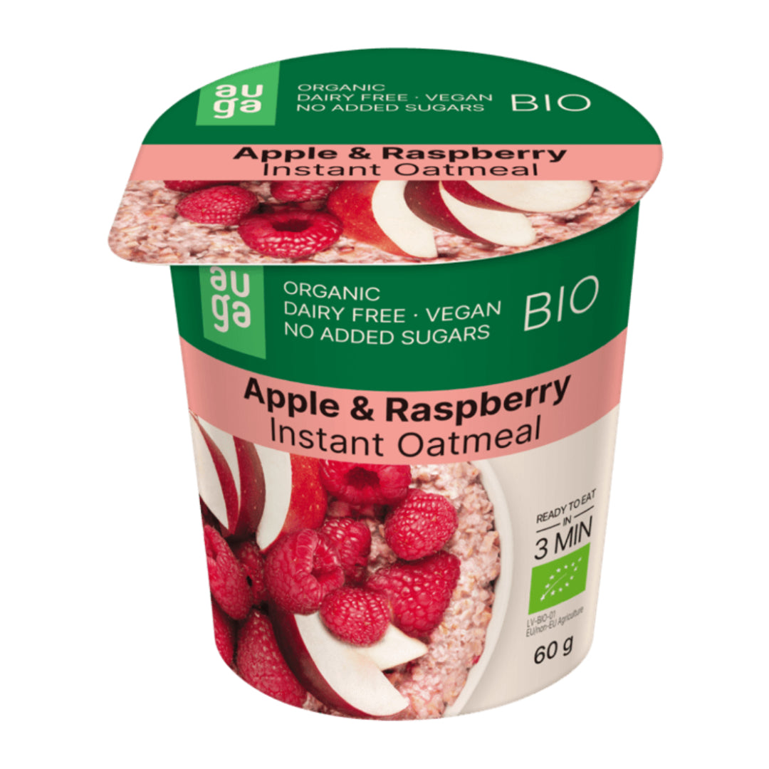 AUGA Instant Oats Apple and Raspberry - 60g (Pack of 3)