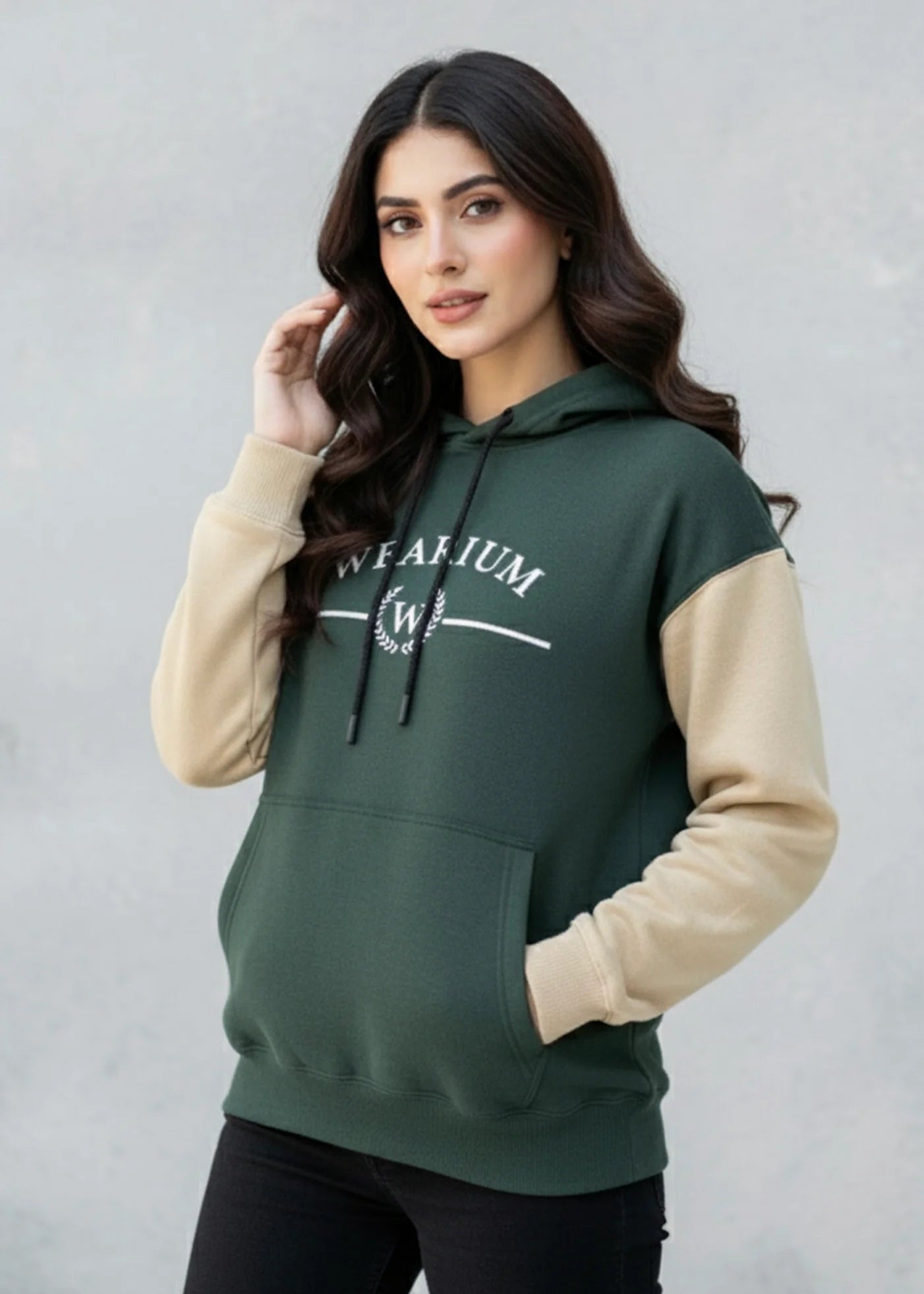 Wearium Symbolic Hoodie Women - Premium Cotton Fleece (Size: 2XL)