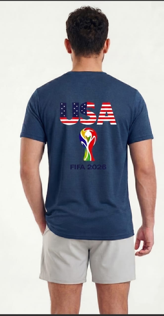 Blue Elegant US FIFA World Cup T Shirt