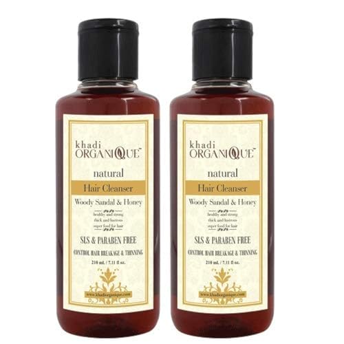Khadi Organique Woody Sandal and Honey Hair Cleanser 210 ml