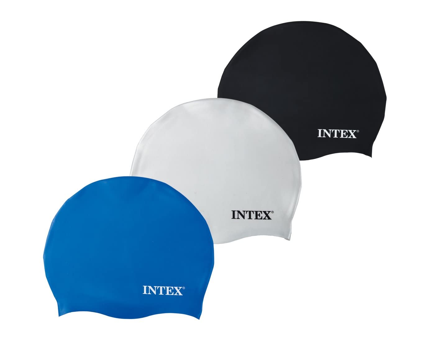 Intex Silicone Swim Caps, Multicolor