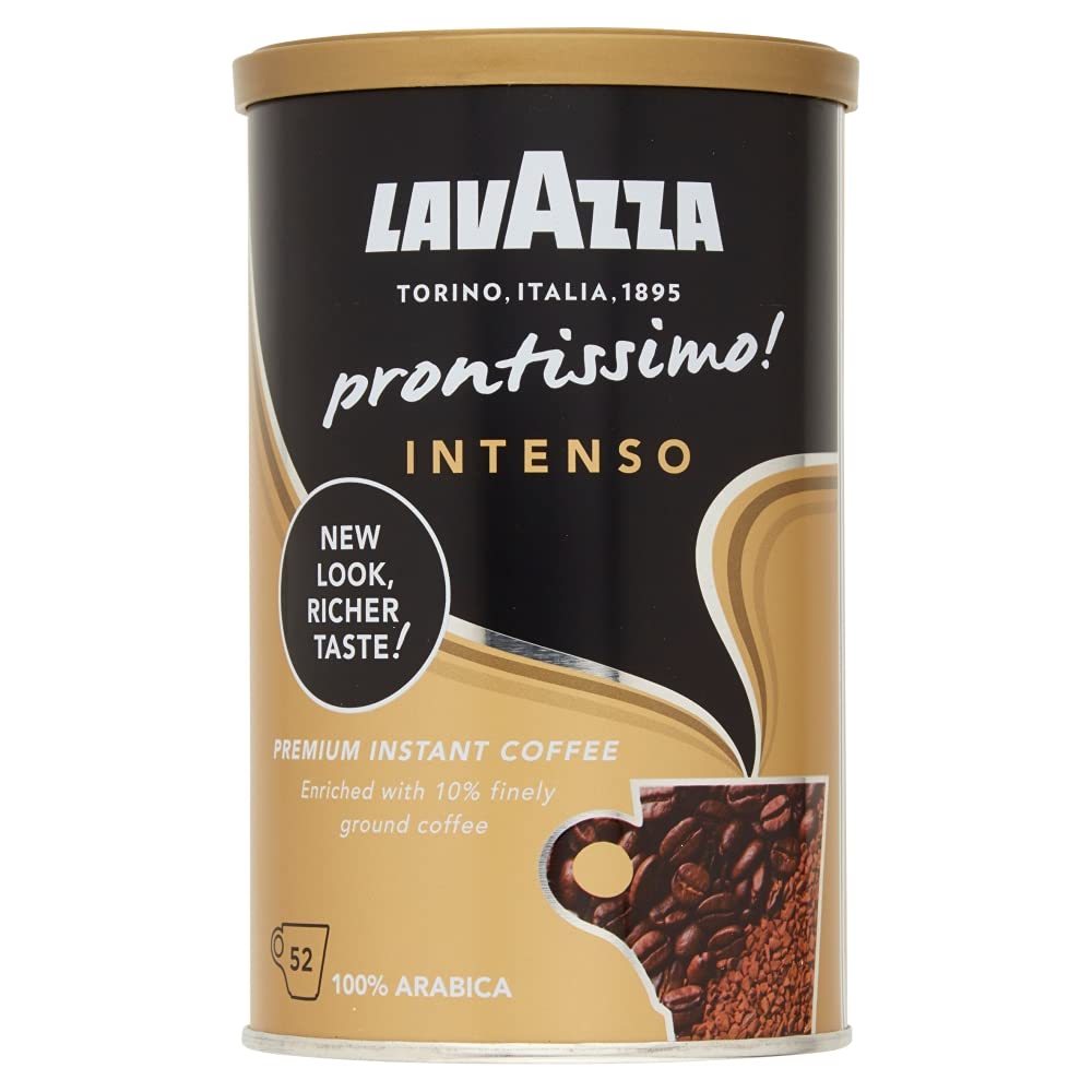 Lavazza Prontissimo Intenso, 100% Arabica Dark Roast Instant Coffee, 95g (6 Tins)