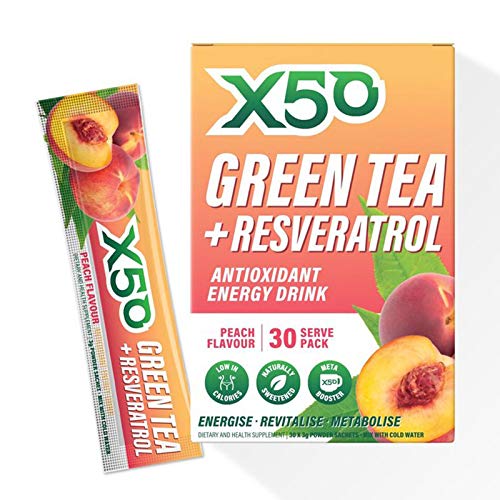 X50 Green Tea Energy Drink Peach - 30 Sachets