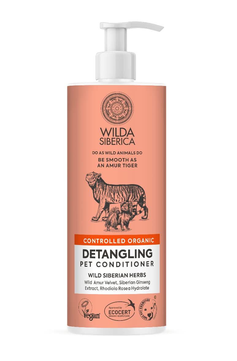 Wilda Siberica Controlled Organic, Natural & Vegan Detangling Pet Conditioner, 400 ML