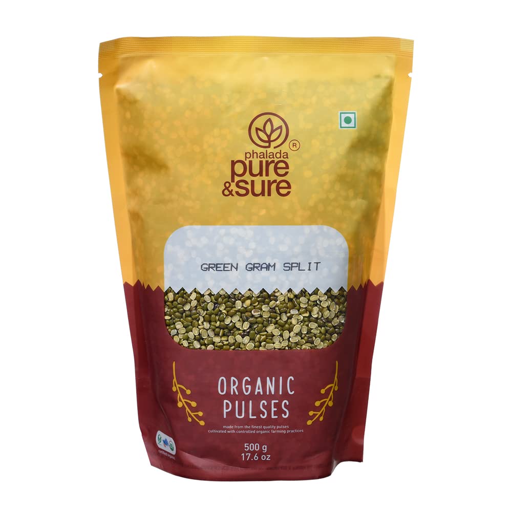 pure & sure Organic Green Gram Split - 500gm