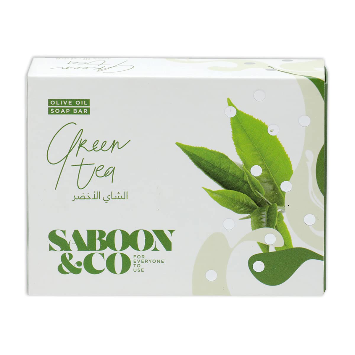 Saboon & Co Green Tea Olive Oil Soap Bar, 125g