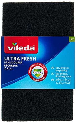 Vileda, Ultra Fresh Pan Scourer, 3 Layer Pads, Black/Green, BSH305M