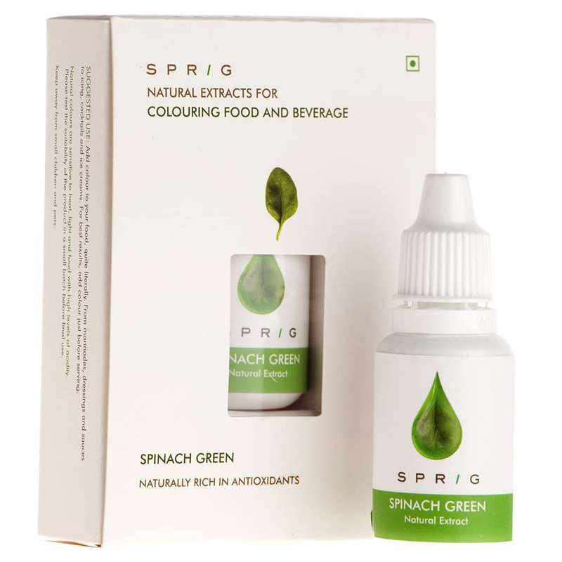 Sprig Natural Extracts for Colouring Food and Beverage, Spinach Green, 15 ml