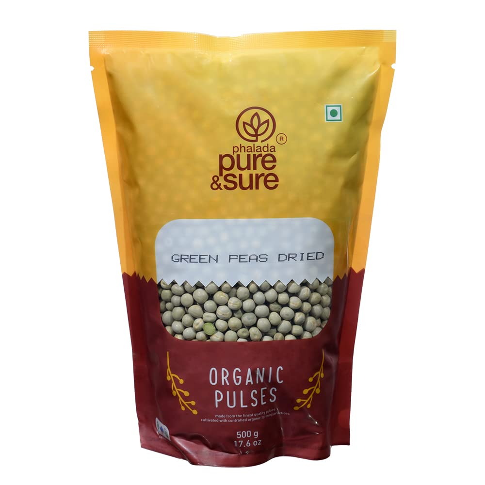 pure & sure Organic Green Peas Dried - 500gm