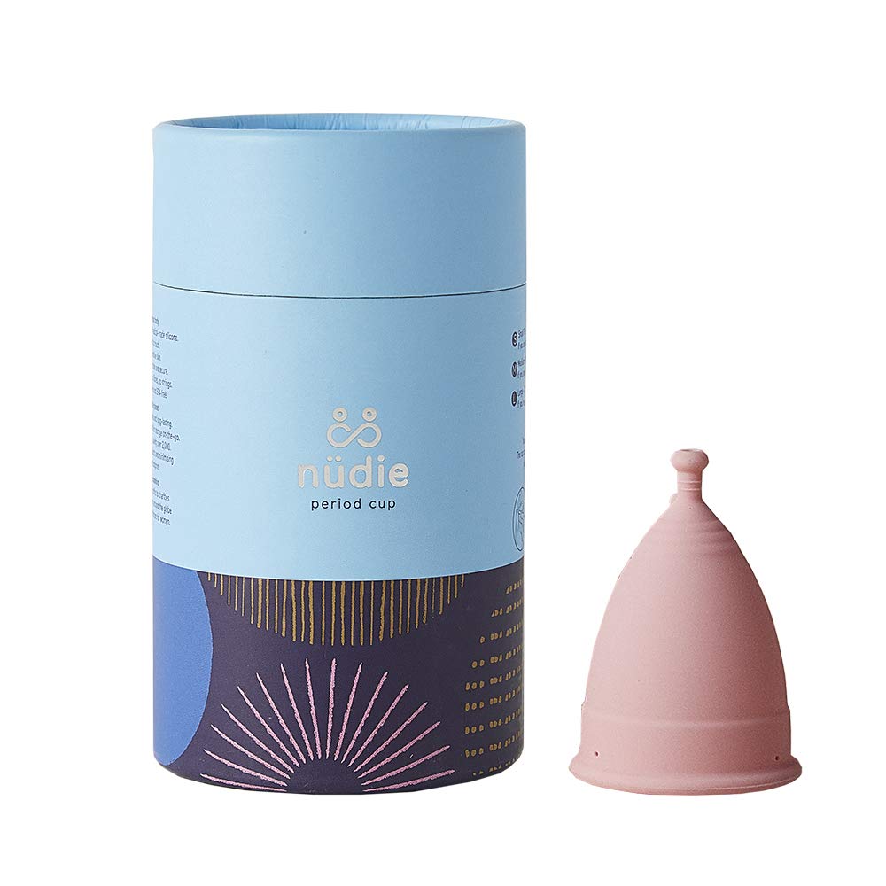 &SISTERS nüdie Reusable Period Cup for Beginners- 100% Medical Grade Silicone- 10 Hour Wear- Hypoallergenic, Soft & Easy to Insert- Size Large for 30+ Year Olds or Those Who Have Given Birth Vaginally
