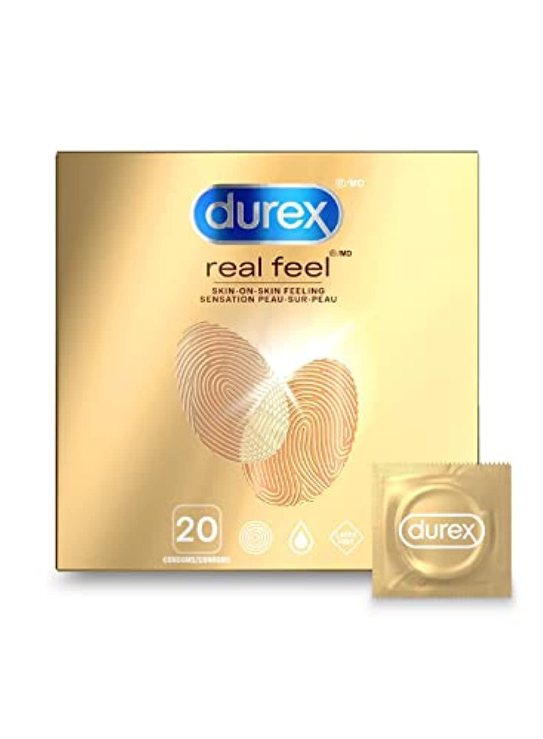 Durex Real Feel, Natural Latex-Free Condoms, 20 Condoms