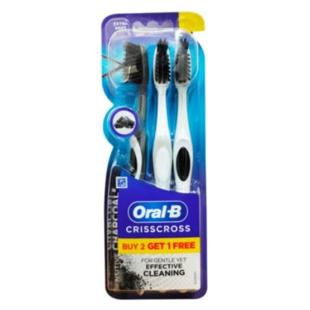 Oral-B Pro-health Criss Cross Charcoal Extra Soft Toothbrush (Pack of 3)
