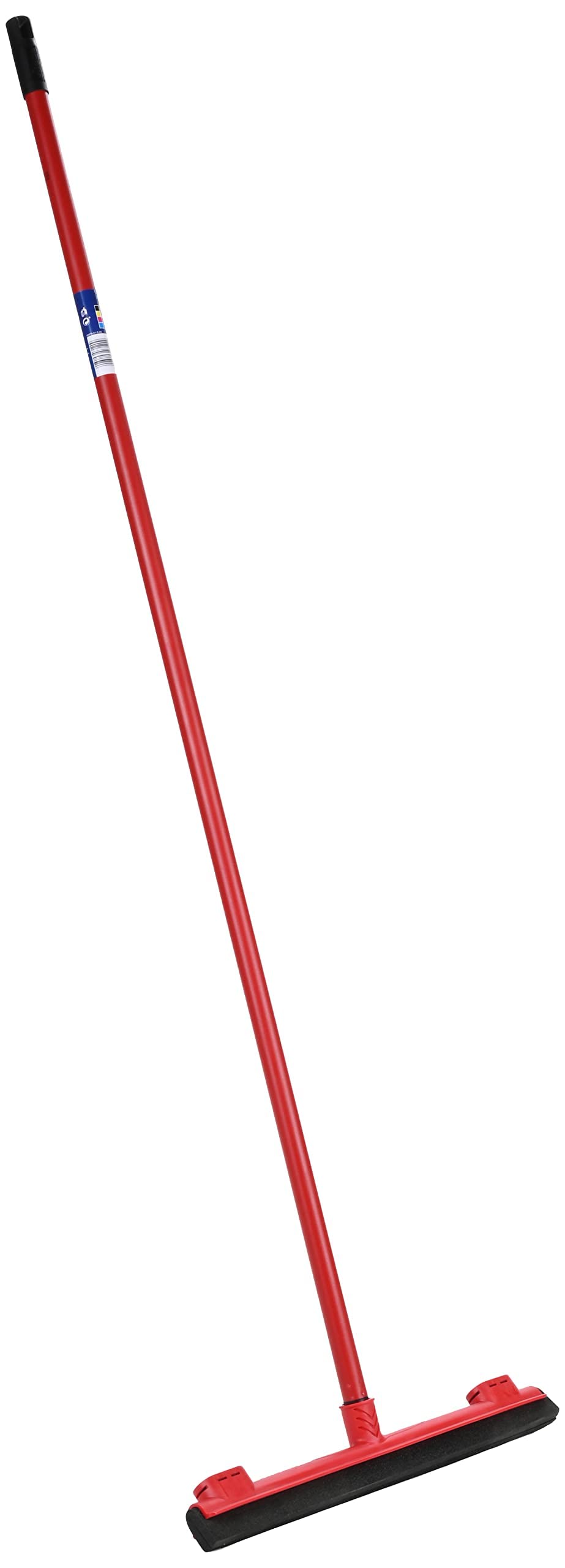 Vileda Floor Wiper Easy Fix 42 CM with a Stick, Cloth Fix Slot, High water Wiping Efficiency, Foam, 42 x 4 x 136 CM - Red
