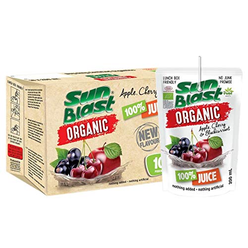 Sun Blast Organic Apple Cherry & Blackcurrant Juice 200ml x 10pcs