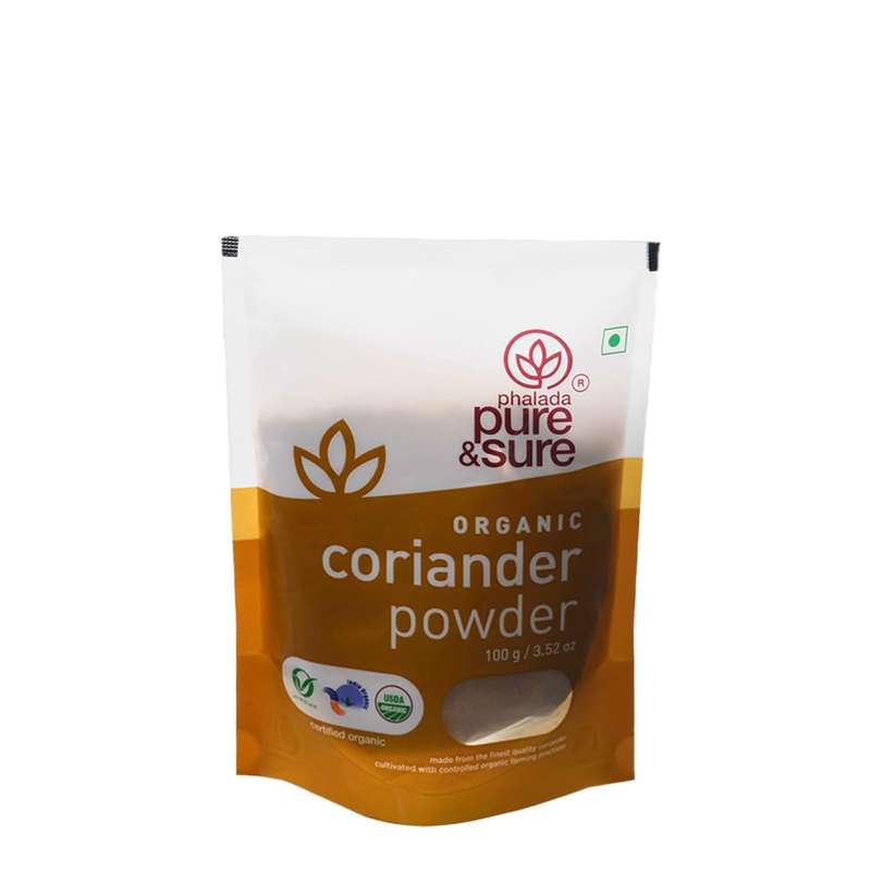 pure & sure Organic Crushed Or Ground Coriander Powder - 100gm