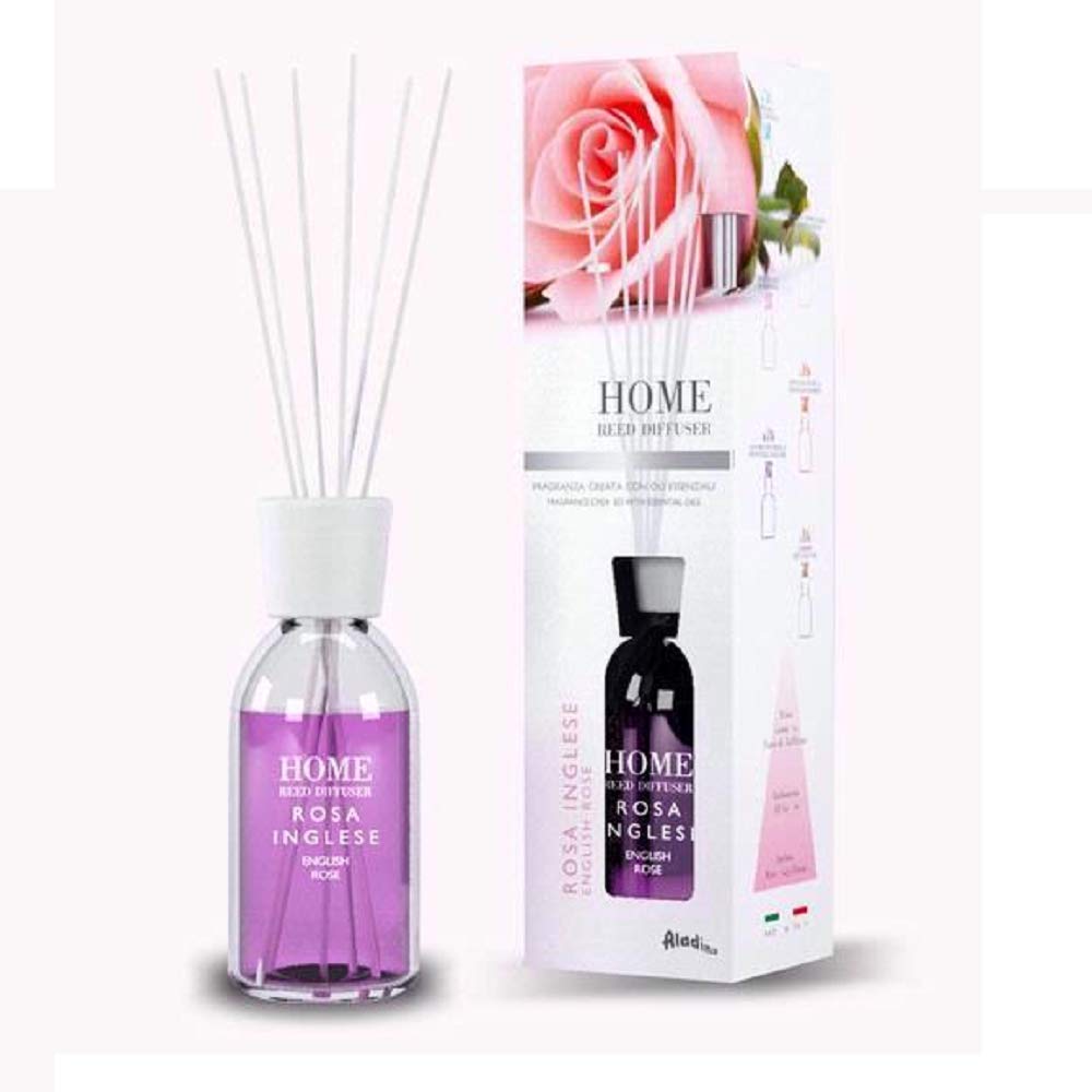 English Rose Natural Oil Reed Diffuser - Home & Office Decor-Worthy Air Fregrance