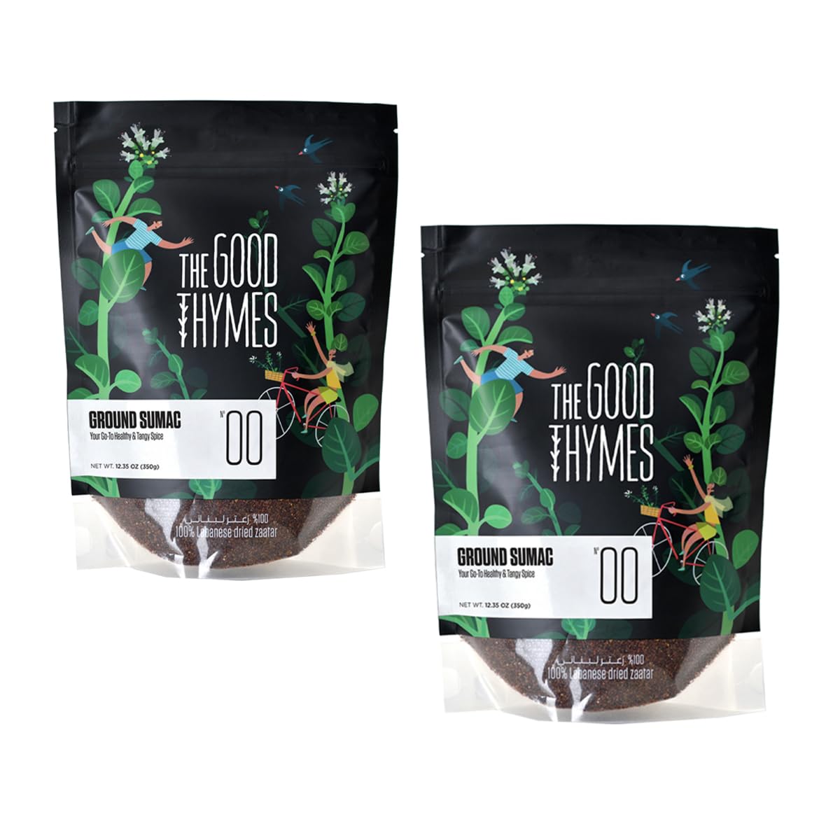 The Good Thymes, Sumac, Wild Natural Sumac, Great Acidity, Long Shelf life, Rich in Nutrients and Antioxidants, Flavorful Addition to any Kind of Food, Hand Packed, Vegan, Plant-based.
