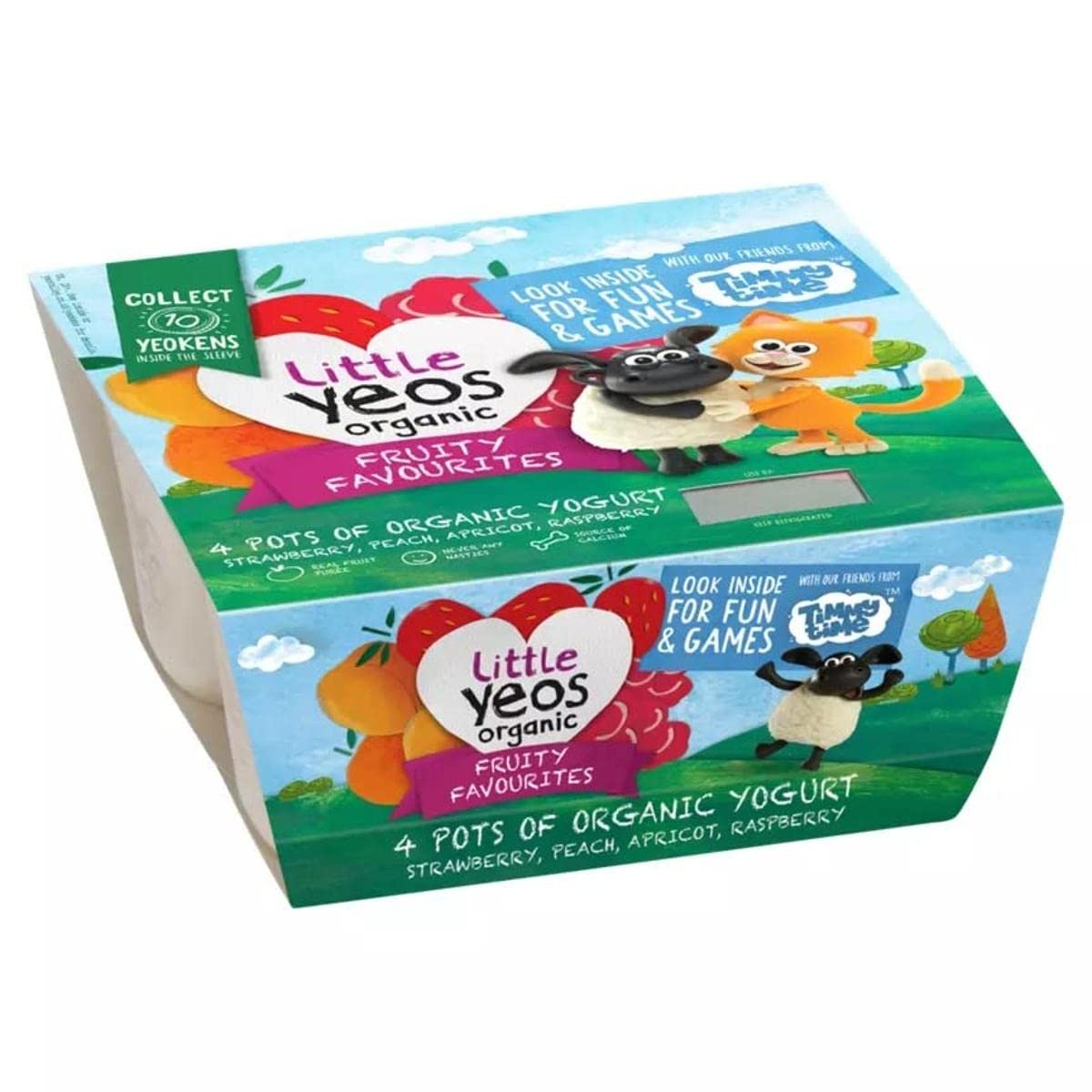 Yeo Valley Organic Little Yeos Fruity Favourites Yogurts, 4 x 85g