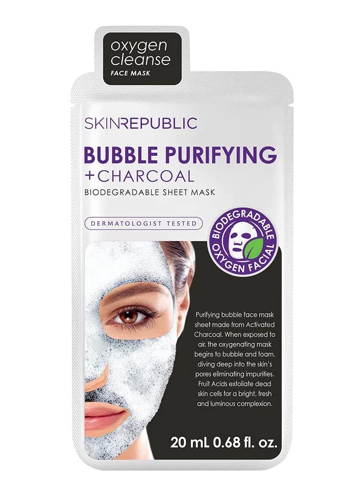 Skin Republic - Bubble Purifying Charcoal Face Mask Sheet 20ml