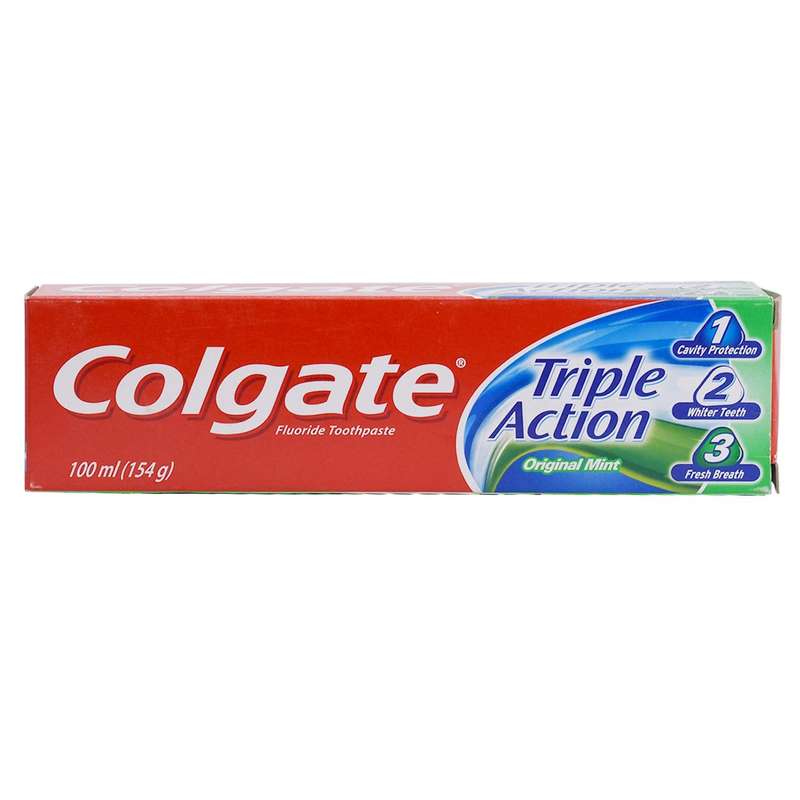 colgate triple action toothpaste 100ml import, White