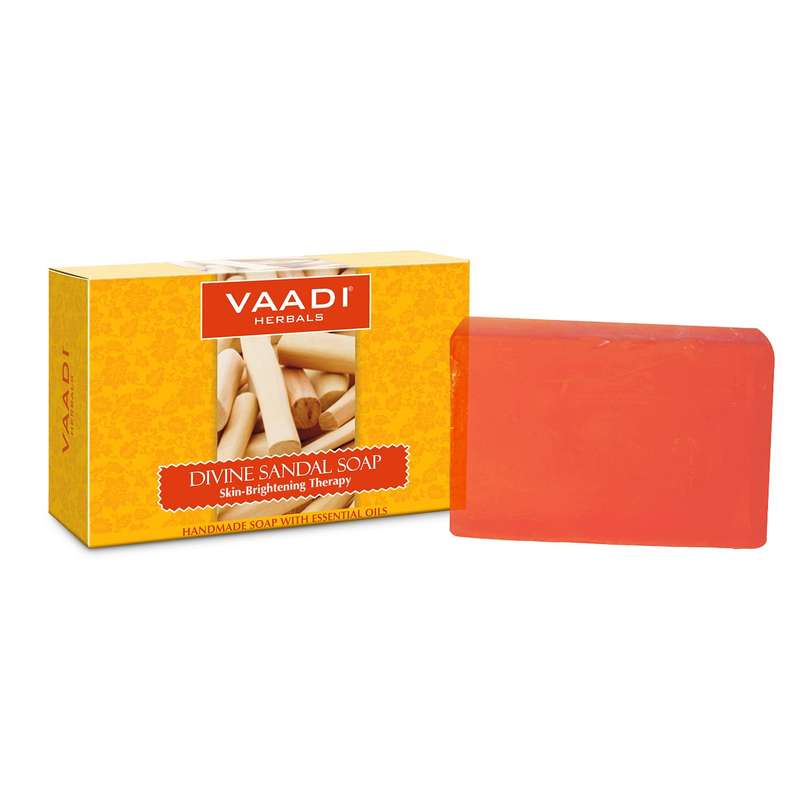 Vaadi Herbals Divine Sandal Soap with Saffron and Turmeric, 75 g