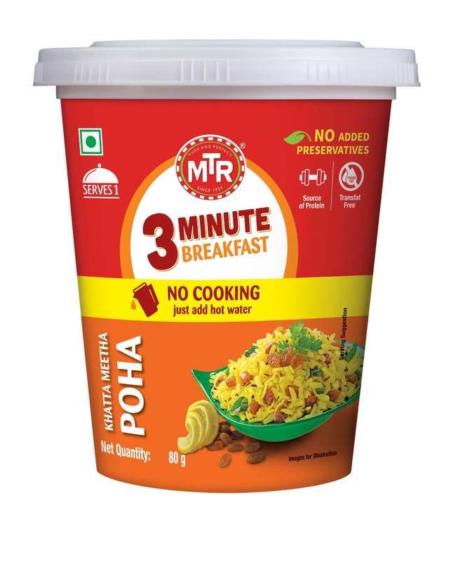Mtr 3-Minutes Breakfast Khatta Meetha Poha, 80 G