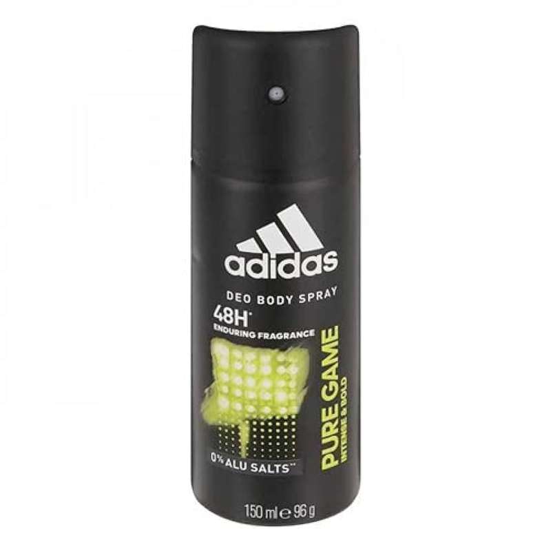 adidas pure game deodorant body spray for men - 150 ml
