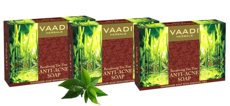 Vaadi Herbals Be Calming Tea Tree Soap (Anti-Acne Therapy), 75 gm