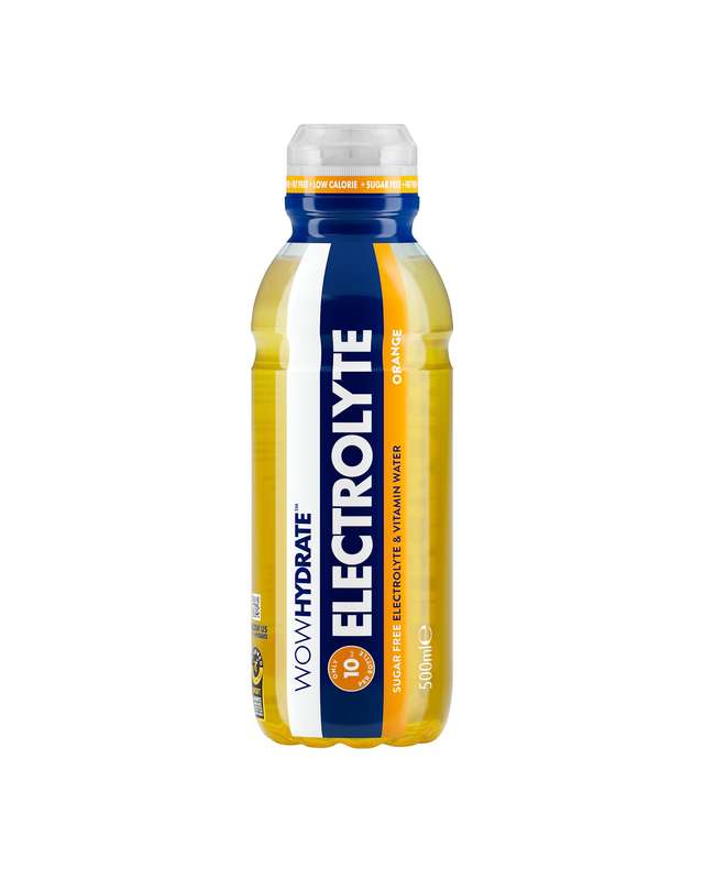 WOW HYDRATE Electrolyte Sugar Free Orange Electrolyte & Vitamin Water