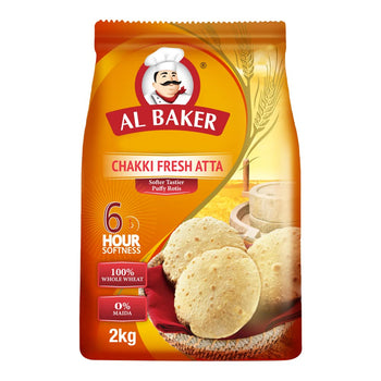 Al Baker Chakki Atta, 2 Kg Bag