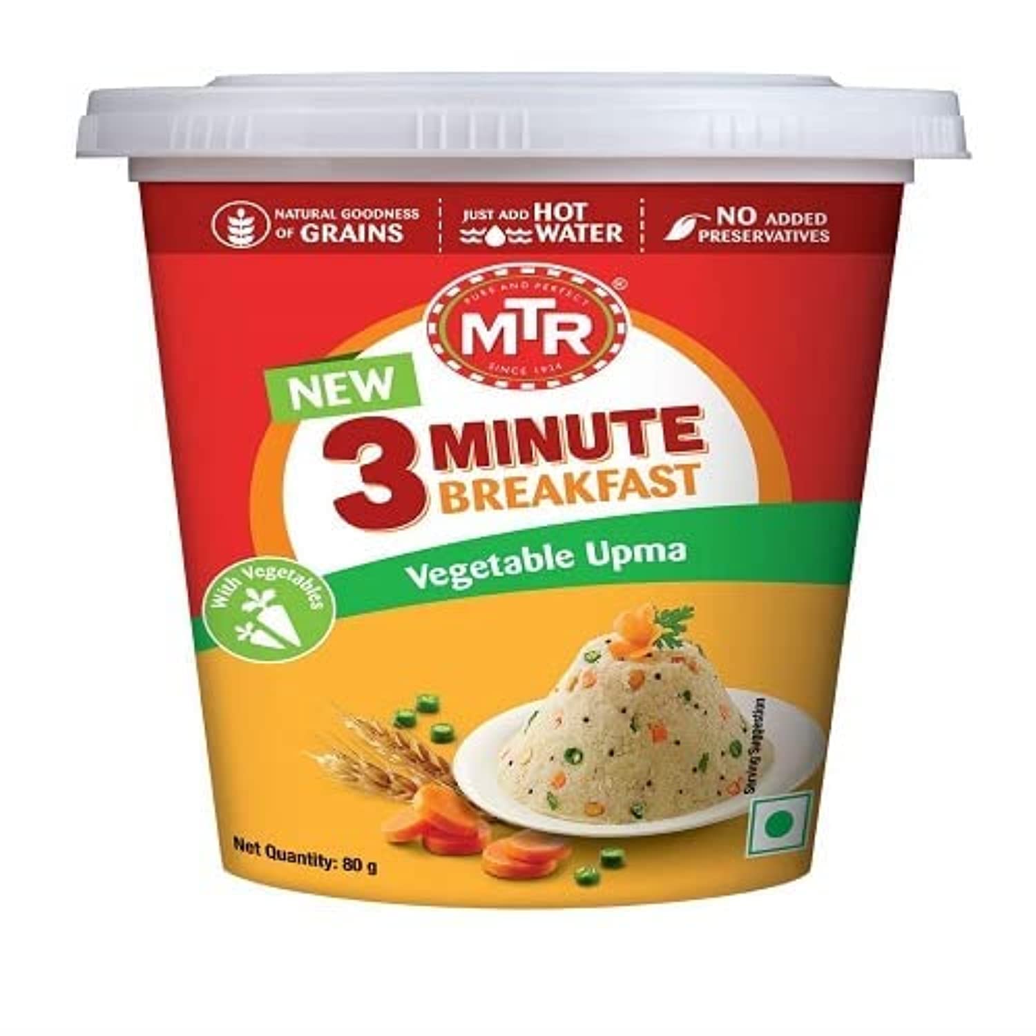 Mtr 3-Minutes Breakfast Vegetable Upma, 80 G