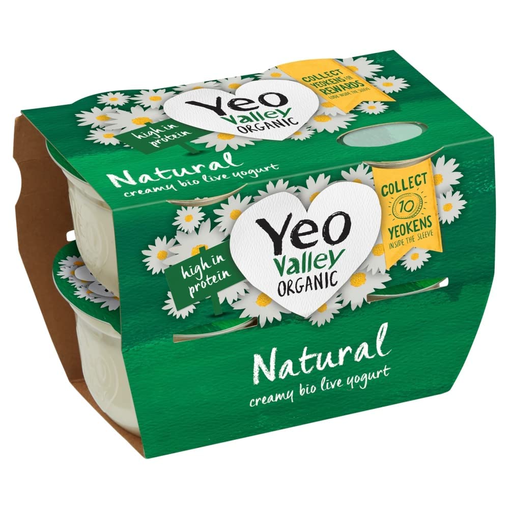 Yeo Valley Organic Natural Yogurts, 4 x 110g