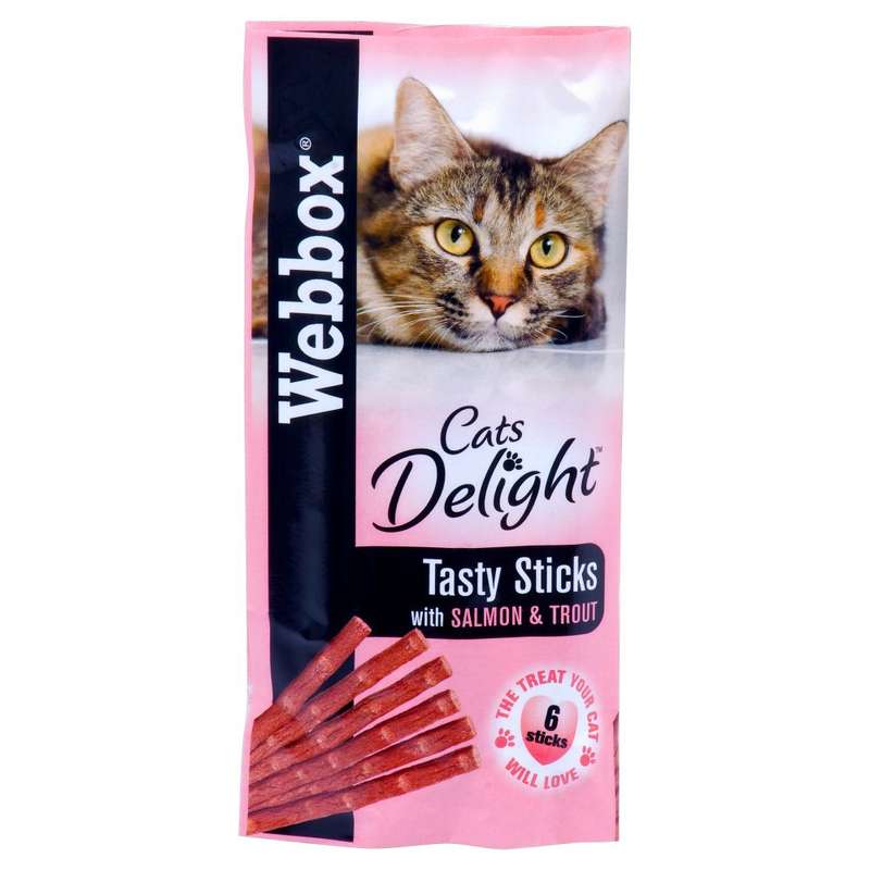 Webbox Semi-Moist Tasty Sticks with Salmon & Trout, 6 each