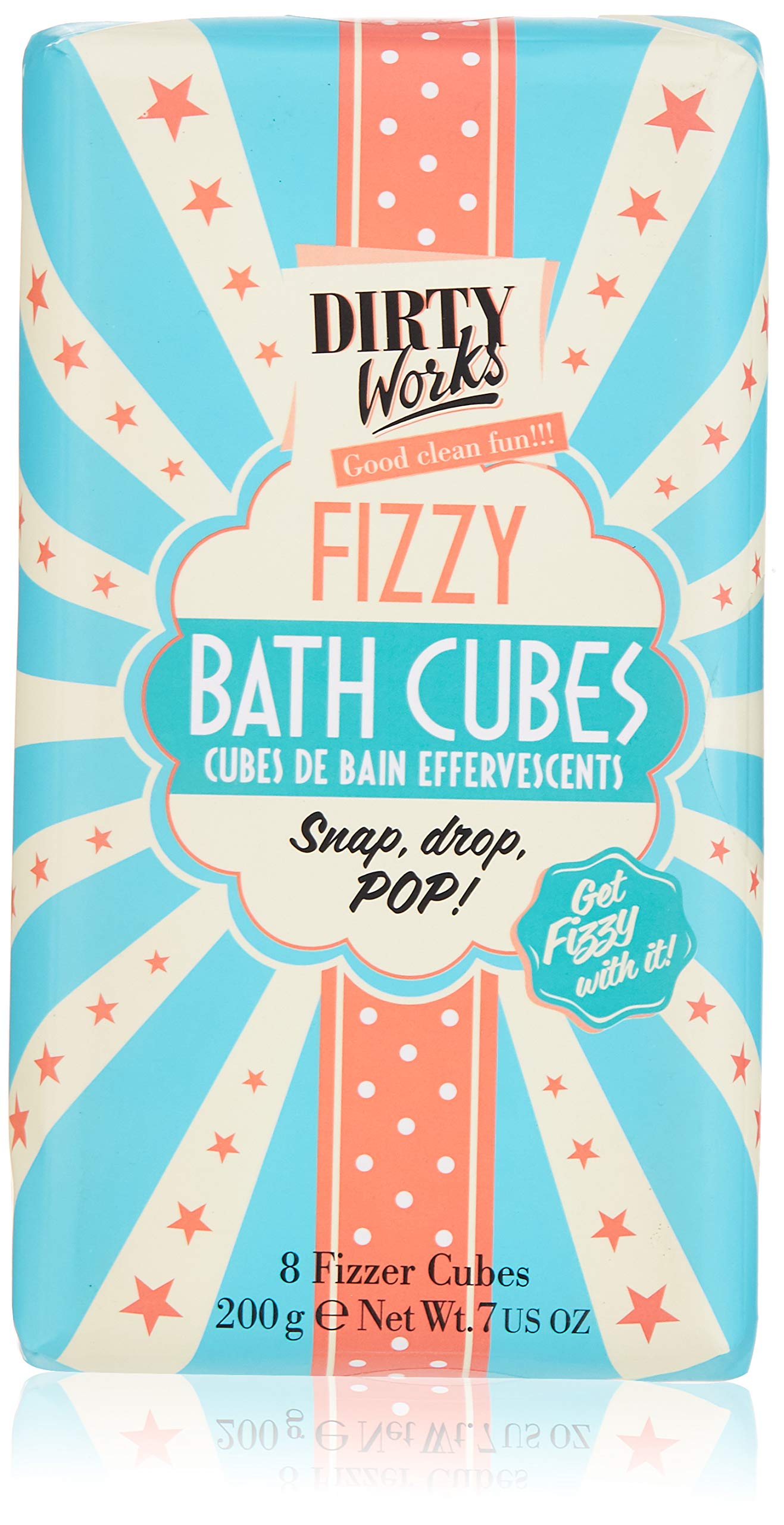 Dirty Works Bath Fizz Bar Cube Tropicana, 8 Fizzer '