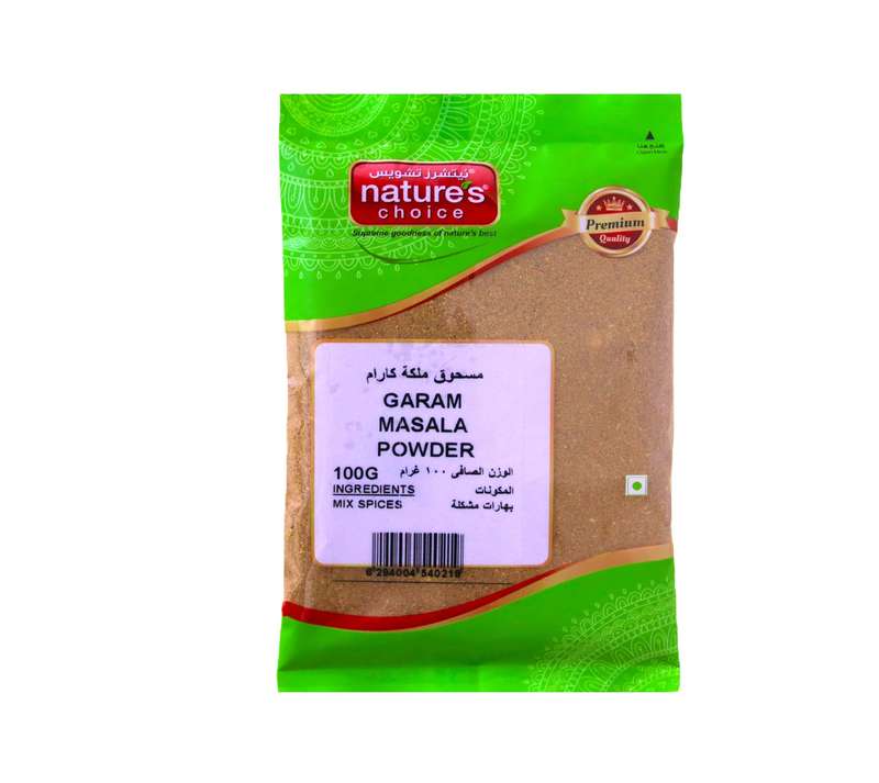 Natures Choice Garam Masala Powder 100G, Green & Red