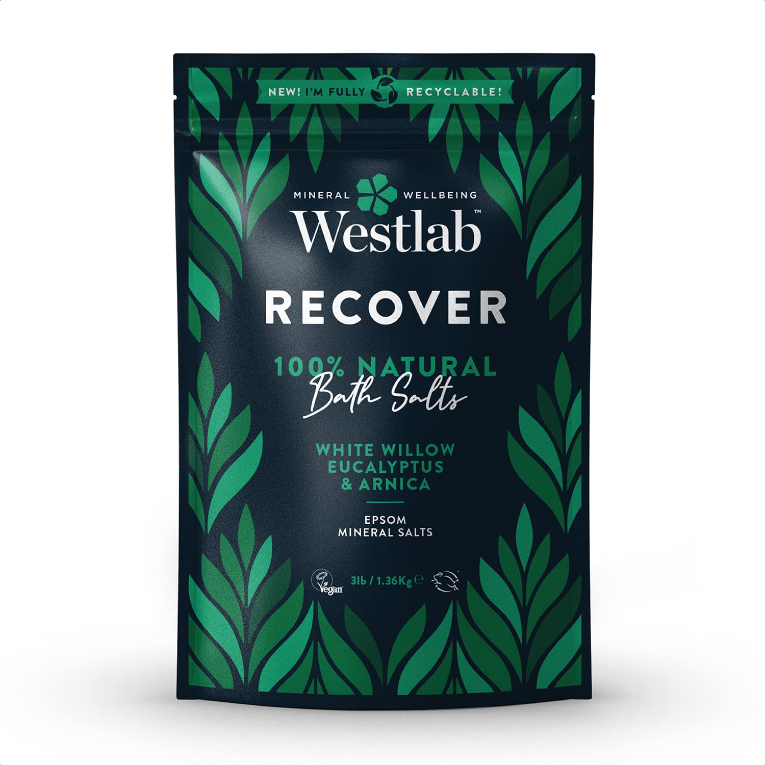 Westlab's Recover Epsom Salts with White Willow & Eucalyptus 1kg