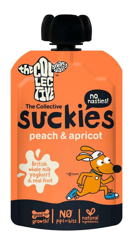 The Collective Suckies Peach + Apricot Kids Yoghurt Pouch 90g