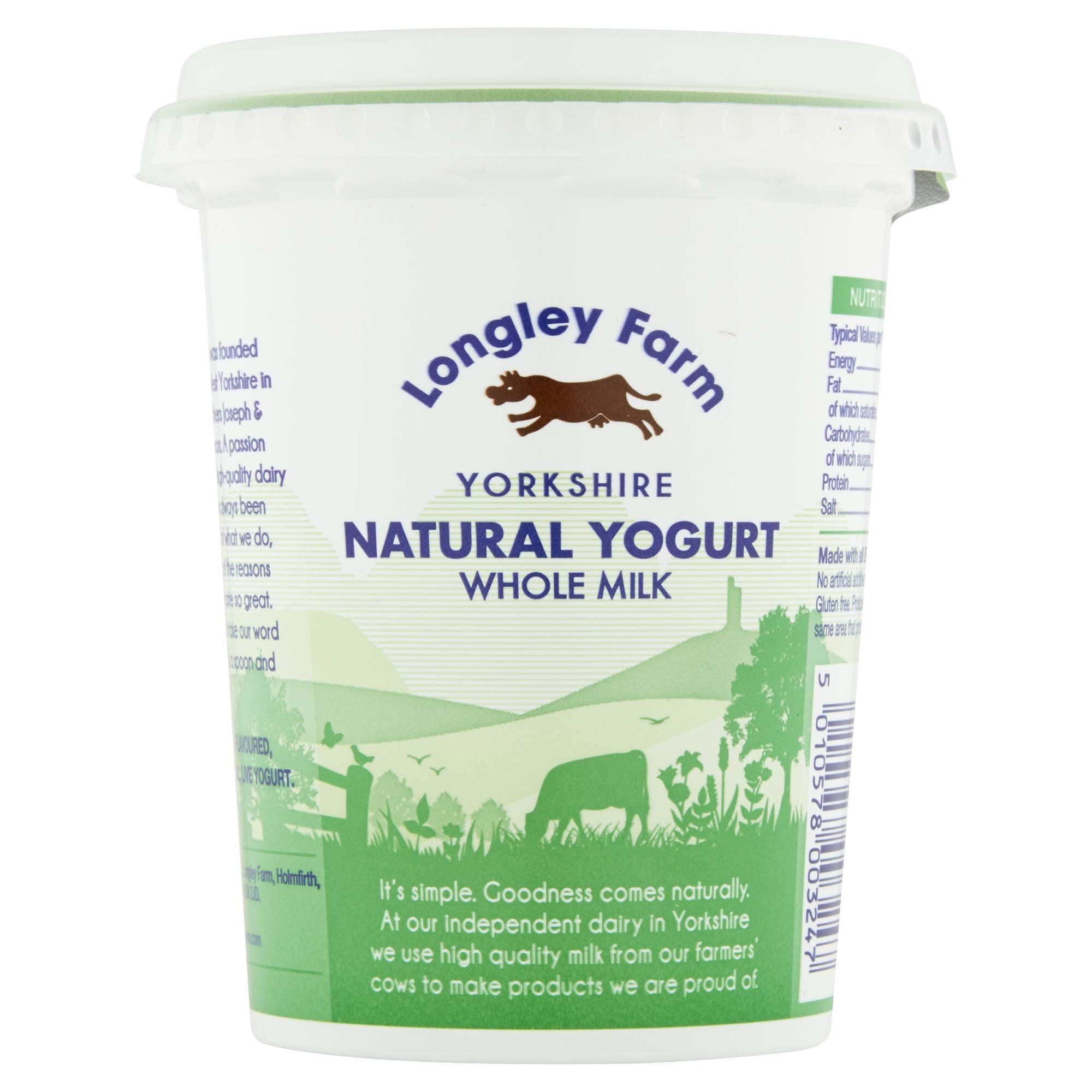 Longley Farm Natural Full Fat Yoghurt, 450g