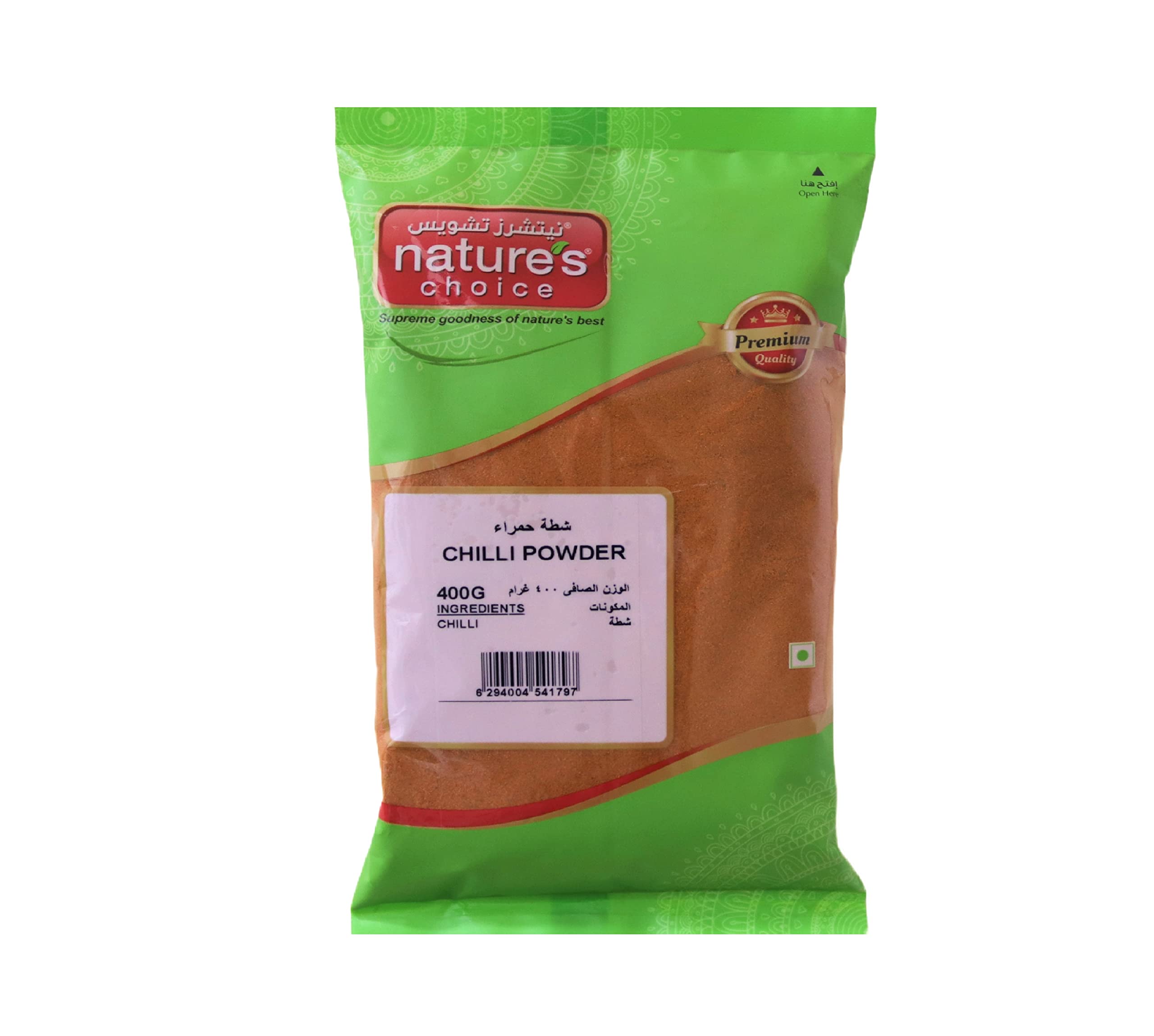 Natures Choice CHILLI POWDER 400G, Green & Red