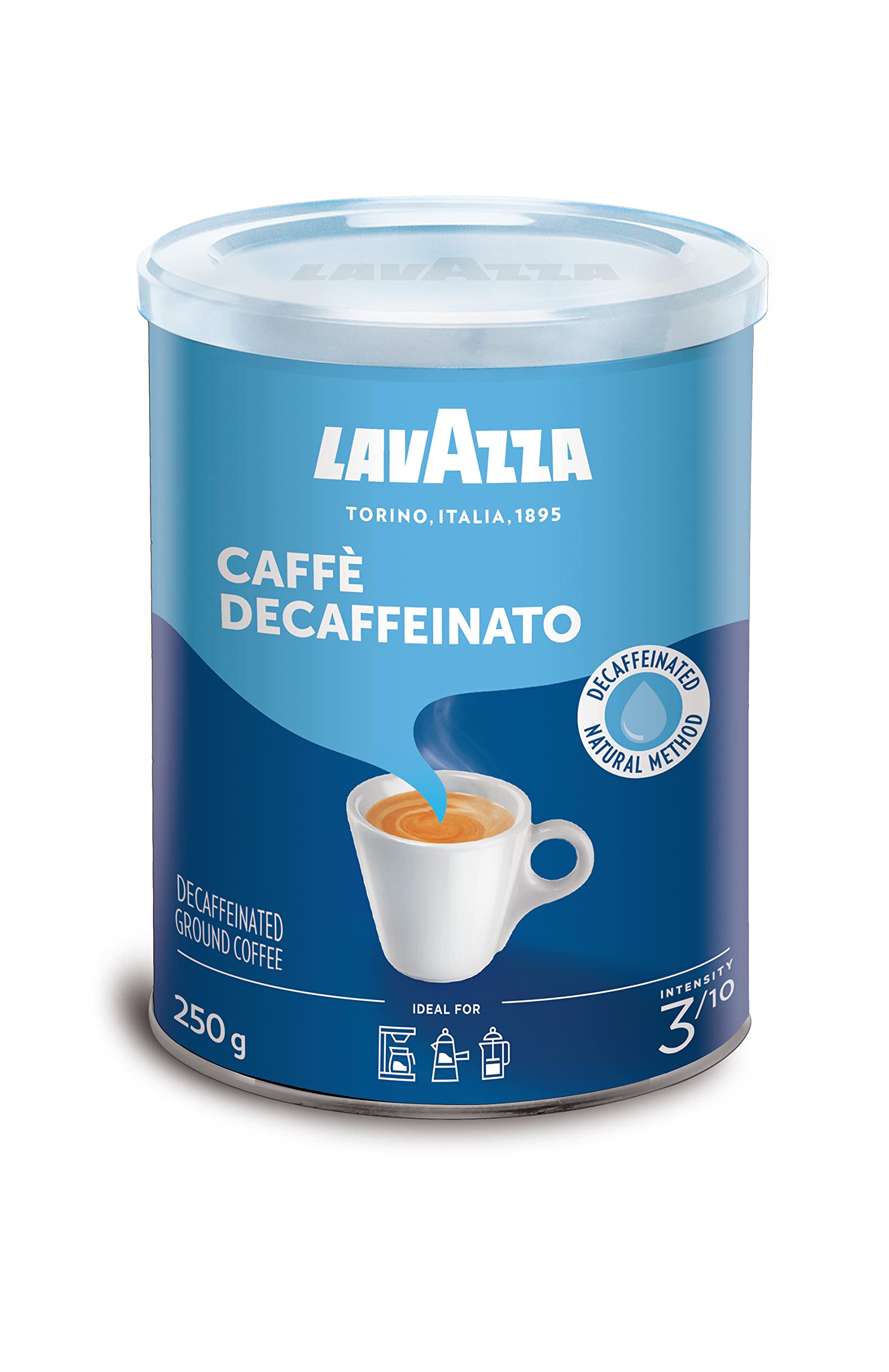Lavazza Decaffeinated Ground Coffee Dek Classico, Medium Roast, 250 G