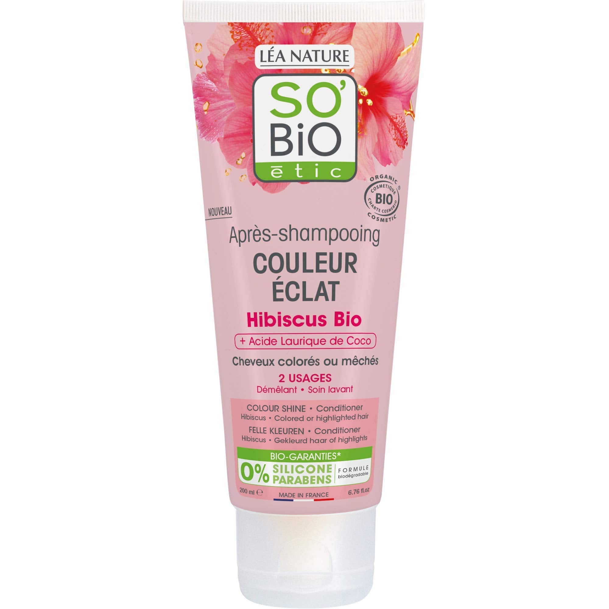 SOBIO So Bio Etic Colour Shine Hibiscus Conditioner,200ml | Sulphate-free | Silicon free | For color-treated hair.